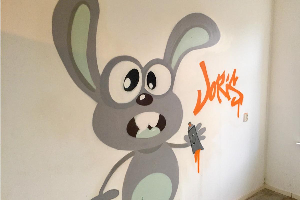 Muurschildering-Grijze-Konijnie_06 Muurschildering-Grijze-Konijnie